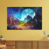 Surreal Nigthscape Canvas Afdruk (Insitu (Woonkamer))