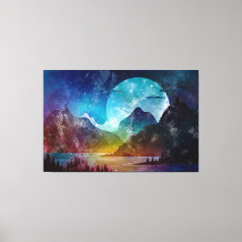 Surreal Nigthscape Canvas Afdruk