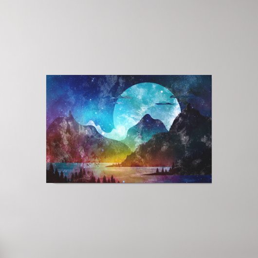 Surreal Nigthscape Canvas Afdruk (Voorkant)