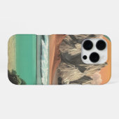 Surreal Ocean and Mountain Landscape with Waves iPhone Hoesje (Achterkant horizontaal)