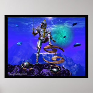 SURREAL ONDER WATER / Kanker Zodiac Geboortetekens Poster
