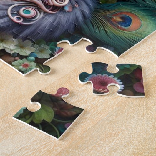 Surreal One Eyed Grey Kat Legpuzzel (Zijkant)