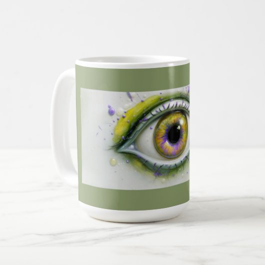 Surreal oog koffiemok (Voorkant links)