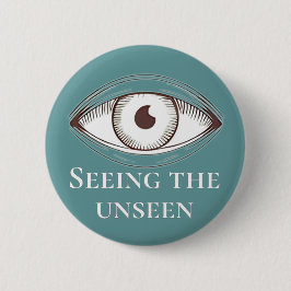 Surreal oog, modern surrealisme, zien van bizarre ronde button 5,7 cm