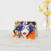 Surreal Oog Notecard Kaart (Gele Bloem)