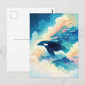Surreal Orca Whale Cloud Forest Briefkaart (Voorkant / Achterkant)