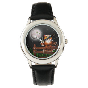 Surreal Owl en Moon Watch Horloge
