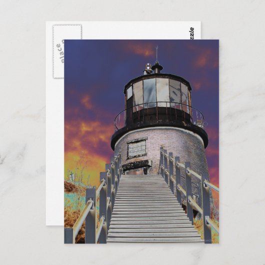 Surreal Owls Head Lighthouse Briefkaart (Voorkant / Achterkant)