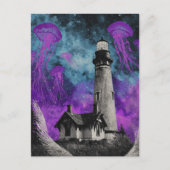 SURREAL PAARS KWAL EN DE VUURTOREN BRIEFKAART (Voorkant)