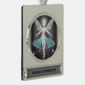 Surreal Painame White Glow Fair Verzilverd Banner Ornament (Rechts)