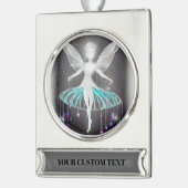 Surreal Painame White Glow Fair Verzilverd Banner Ornament (Links)