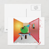 Surreal Party - kleurrijke, vreemde en artistieke Uitnodiging Briefkaart (Voorkant / Achterkant)