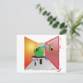 Surreal Party - kleurrijke, vreemde en artistieke Uitnodiging Briefkaart (Staand voorkant)