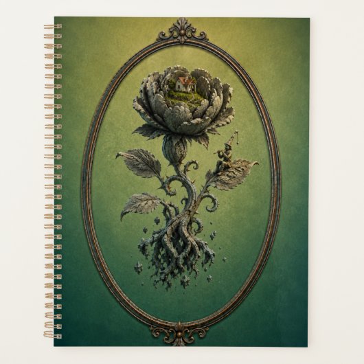 Surreal Peony Secret Garden Hardcover Notebook Planner (Voorkant)