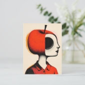 Surreal Person with an Apple Head Briefkaart (Staand voorkant)