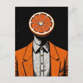 Surreal Person with an Orange for a Head Briefkaart (Voorkant)