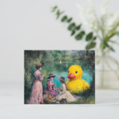 Surreal Picnic in Park With a Giant Duck Briefkaart (Staand voorkant)