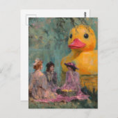 Surreal Picnic With Rubber Duck Briefkaart (Voorkant / Achterkant)