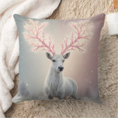 Surreal Pink Antler Reindeer Pillow Kussen (Deken)