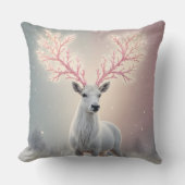 Surreal Pink Antler Reindeer Pillow Kussen (Voorkant)