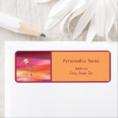 Surreal Pink Flamingo Wading in pasta Color Water Etiket (Insitu)