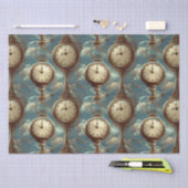 Surreal Pocket Watch Patroon Tissue Paper Tissuepapier (Craft)
