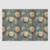 Surreal Pocket Watch Patroon Tissue Paper Tissuepapier (Voorkant)