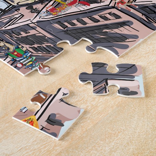 Surreal Pop Art Busy City of San Francisco Legpuzzel (Zijkant)
