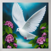 Surreal Pop Fantasy White Dove Poster (Voorkant)