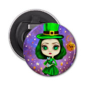 Surreal Pop St. Patrick's Day Doll Button Flesopener (Voorkant)