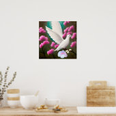 Surreal Pop White Dove Poster (Keuken)
