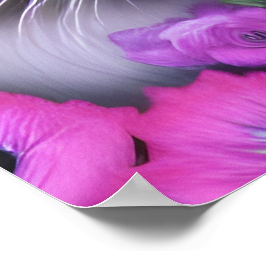 Surreal Pop White Tiger Poster (Hoek)