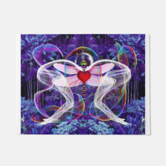 Surreal Psychedelic Dragon Fly Deurmat