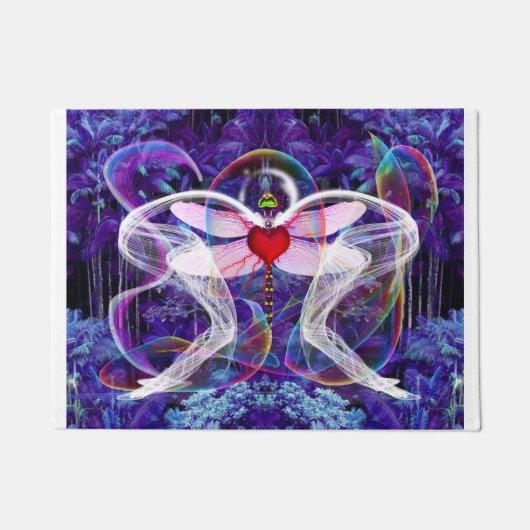 Surreal Psychedelic Dragon Fly Deurmat (Voorkant)