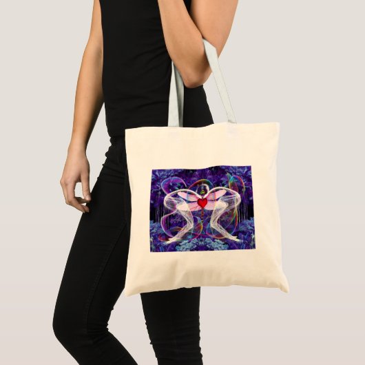 Surreal Psychedelic Dragon Fly Tote Bag (Voorkant (product))