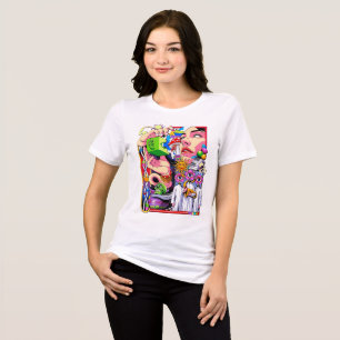 Surreal psychedelisch grafisch T-shirt