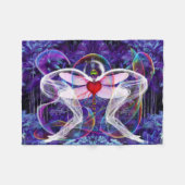 Surreal psychedelische libel fleece deken (Voorkant (Horizontaal))