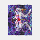 Surreal psychedelische libel fleece deken (Voorkant)