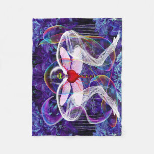 Surreal psychedelische libel fleece deken