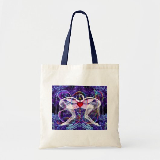 Surreal psychedelische libel tote bag (Voorkant)