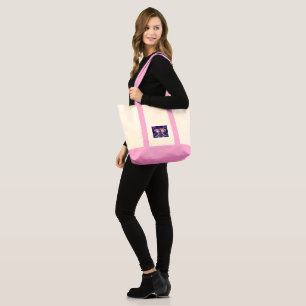 Surreal psychedelische libel tote bag