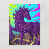 Surreal purple unicorn  briefkaart (Voorkant)