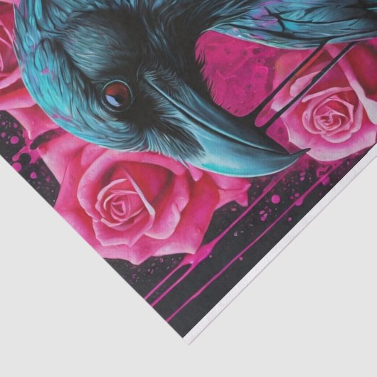 Surreal Raven & Rozen Surrealisme Decoupage Tissuepapier (Detail)