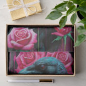 Surreal Raven & Rozen Surrealisme Decoupage Tissuepapier (Geschenk)