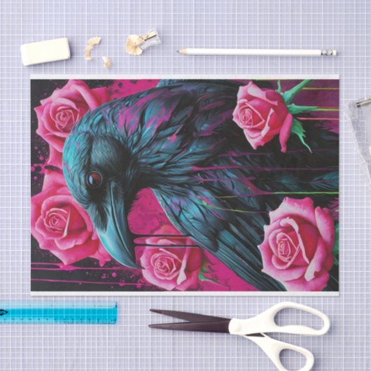 Surreal Raven & Rozen Surrealisme Decoupage Tissuepapier (Craft)