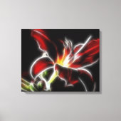 Surreal Red Lily Floral Wrapped Canvas Afdruk (Voorkant)