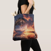 Surreal Reflective Sphere Containing Stars Tote Bag (Dichtbij)