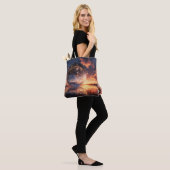 Surreal Reflective Sphere Containing Stars Tote Bag (Op model)