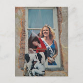 Surreal Retro Alice in Dairyland Collage Briefkaart (Voorkant)