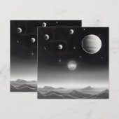 Surreal Retro-installaties in de ruimte-Kaart (Voorkant / Achterkant)